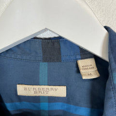 Burberry Blue Vintage Check Button-Up Shirt Size M