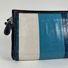 Balenciaga Bazar Striped Leather Crossbody