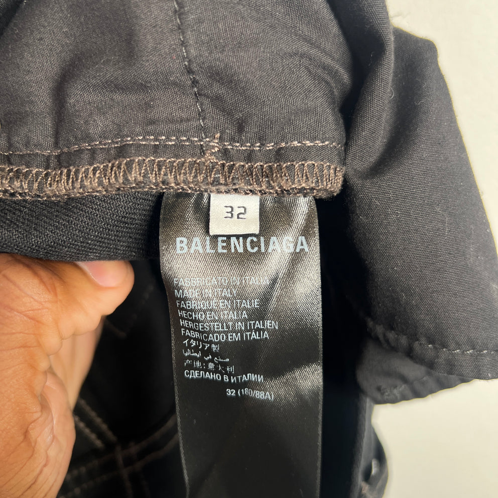 Balenciaga Black Destroyed-Cut Jeans
