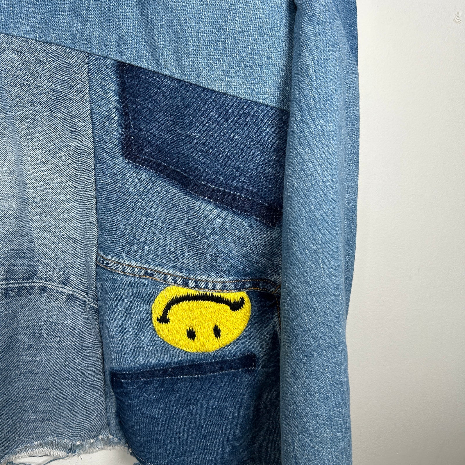 Kapital Baja Denim Patchwork Poncho Hoodie Size OS