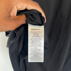 Burberry Black Vertical Logo T-Shirt Size L