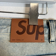 Supreme Star Topstitch Baggy Lightwash Jeans Size 32
