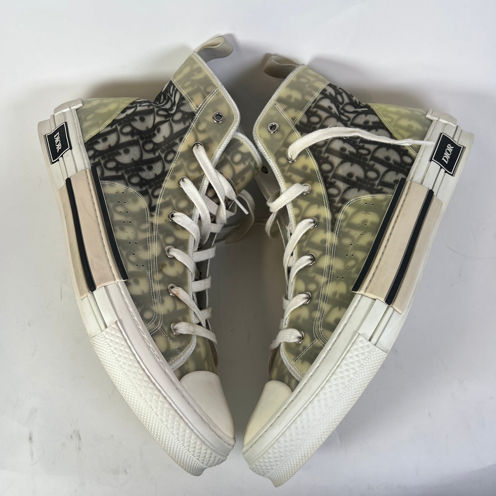 Dior B23 Black/White Oblique High-Top Sneaker Size 51