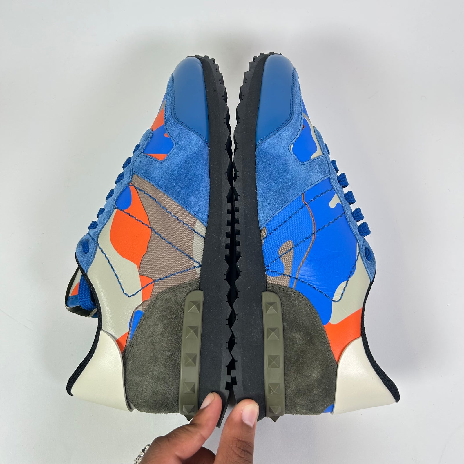 Valentino Blue Camo Rockrunner Sneakers