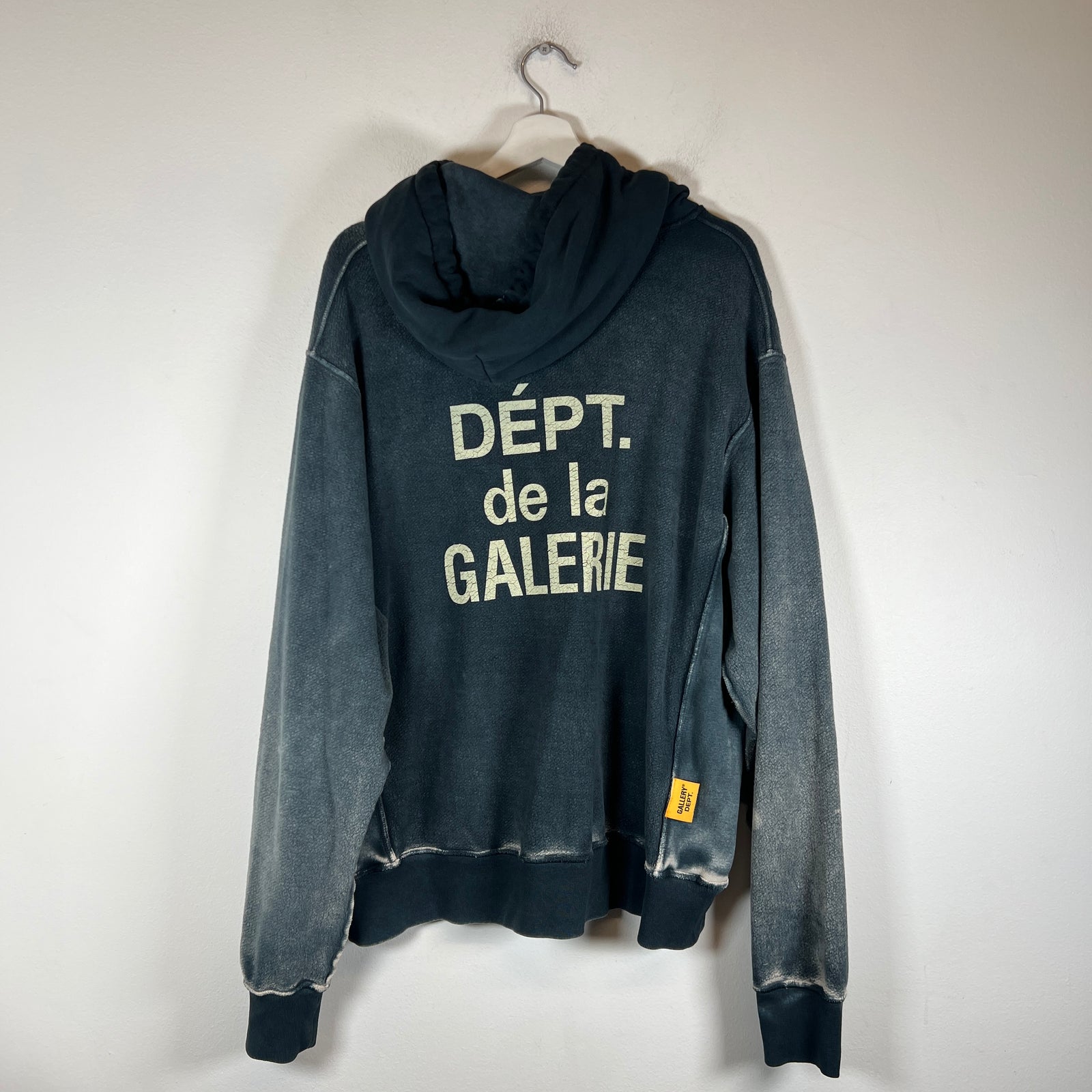 Gallery Dept Navy Reversible Logo Hoodie Size L