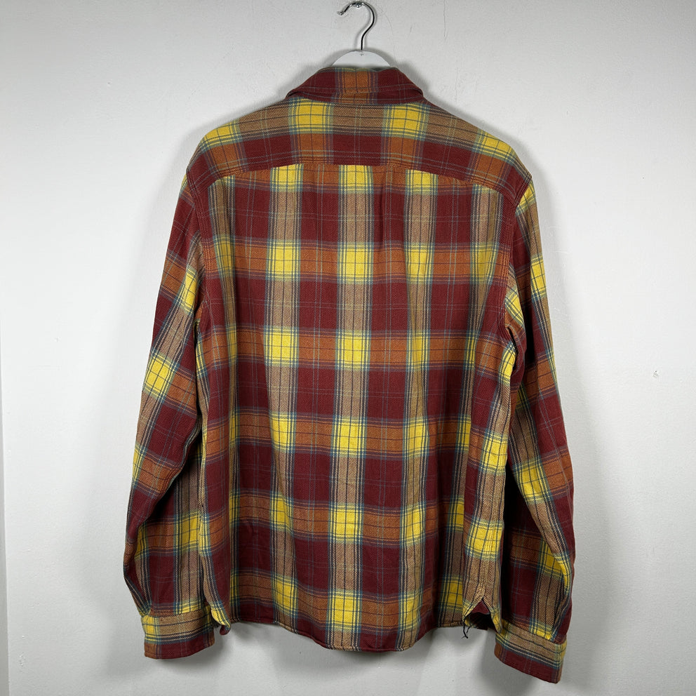 RRL Red/Yellow Washed Flannel Size XL