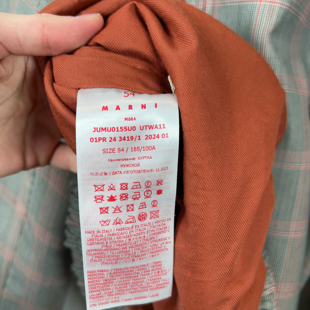 Marni Check Zip Up Jacket