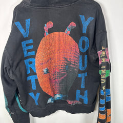 Vertabrae Montage Black Zip Up Hoodie Size L