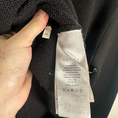 Gucci Black Striped Bee Cardigan Sweater Size XS