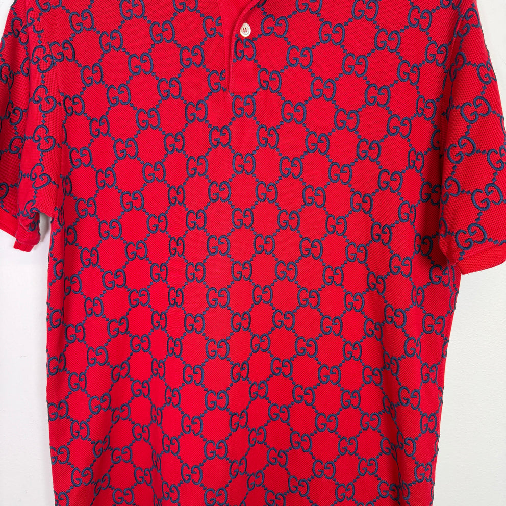 Gucci GG Embroidered Monogram Polo