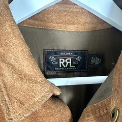 RRL Ralph Lauren Brown Suede Western Button-Up Shirt Size S