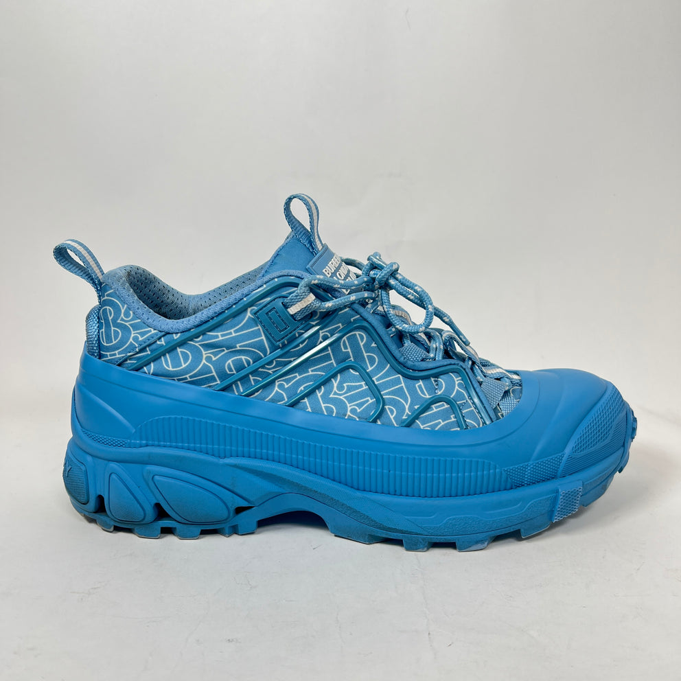 Burberry Light Blue Arthur Monogram Sneaker Size 41