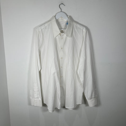 Helmut Lang White Back Bondage Button-up Shirt Size XXL