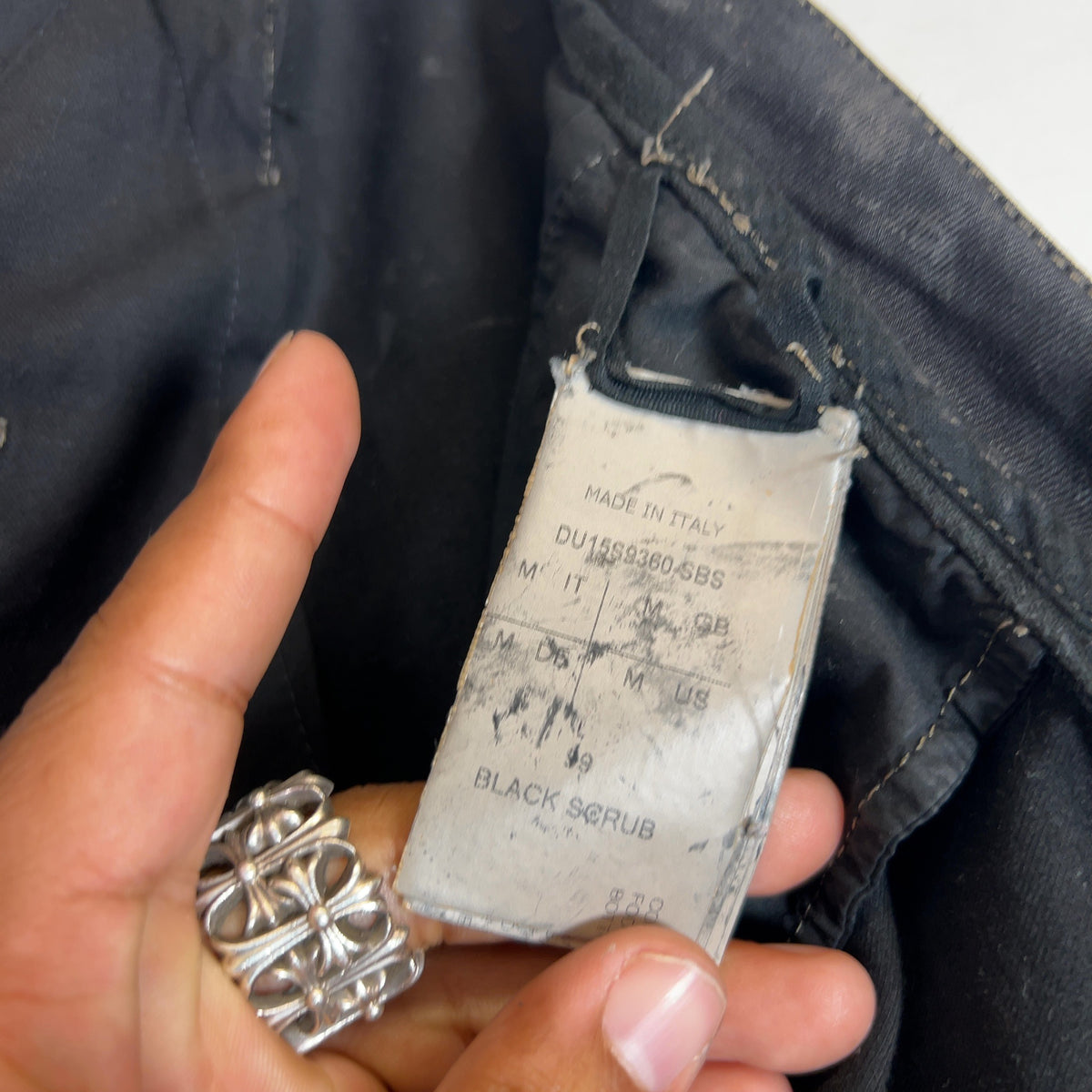 Rick Owens DRKSHDW SS15 Scrub Waxed Aircut Jeans