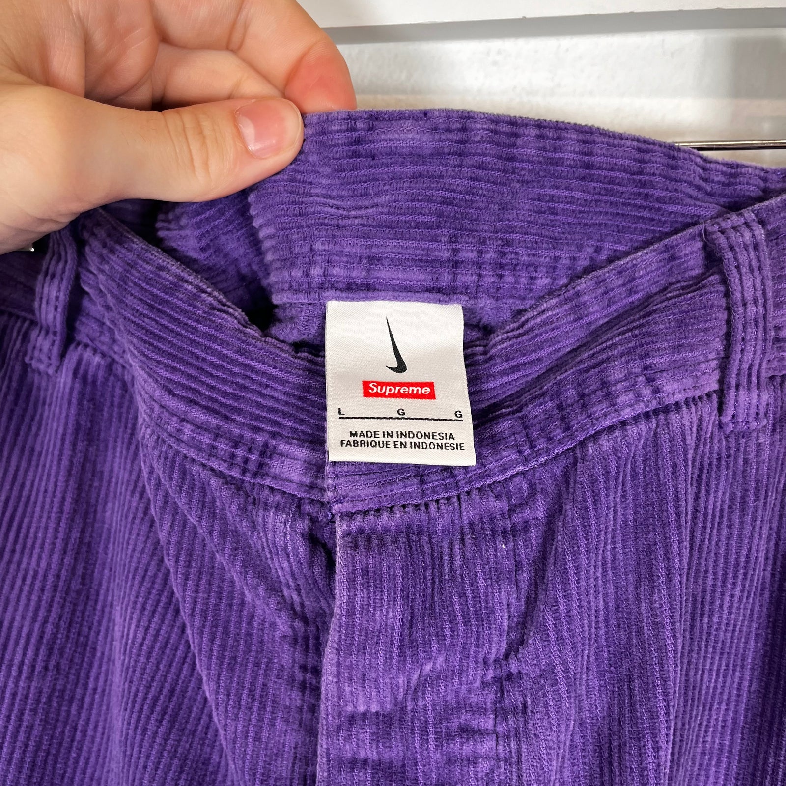 Supreme Purple Cordury Cargo Pants Size L