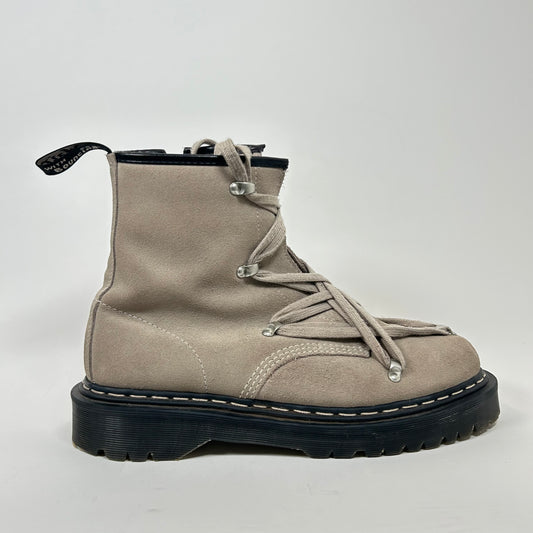 Rick Owens x Doc Martens Grey Suede Bex Boots Size 45