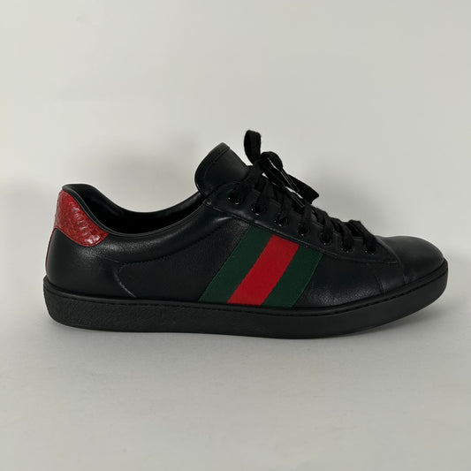 Gucci Black Aces Size 8.5