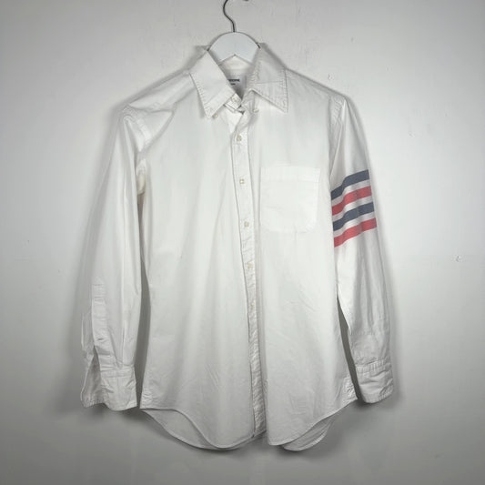Thom Browne 4-Bar Button-Up Shirt