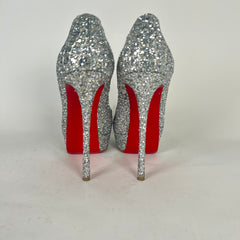 Christian Louboutin Lady Peep 150 Crystal Platform Heels Size 37