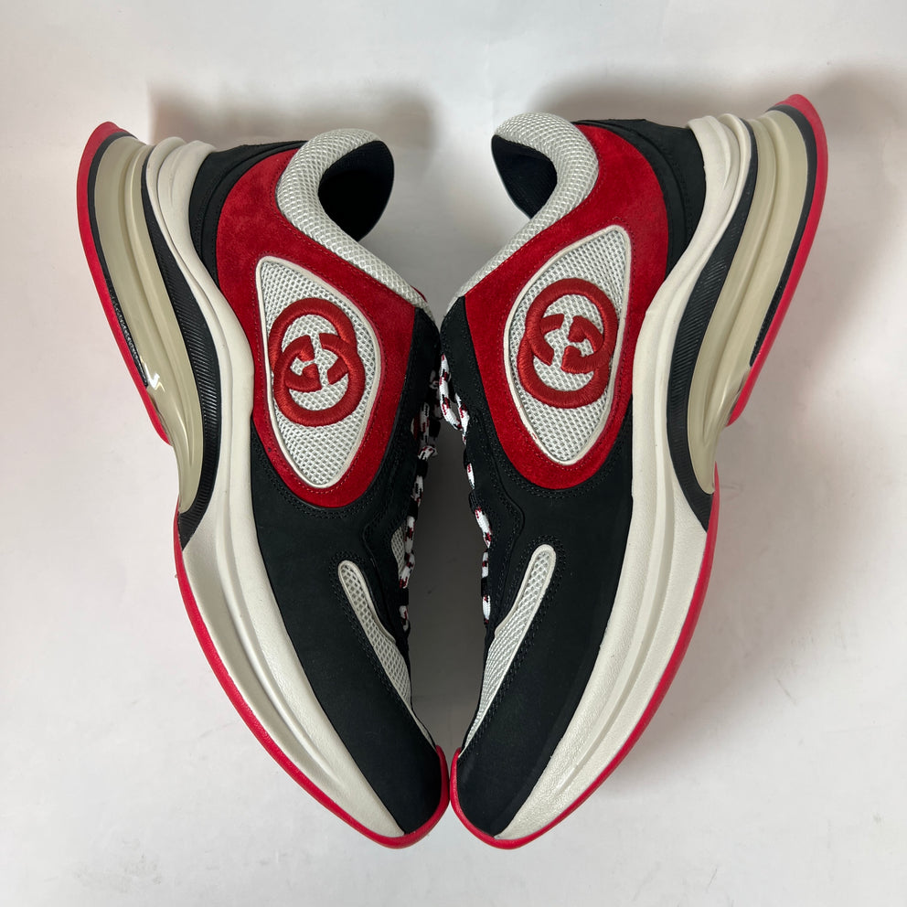 Gucci Black/Red Interlocking G Runner Size GG 9