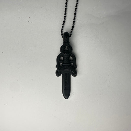 Chrome Hearts Black Dagger Silicone Necklace