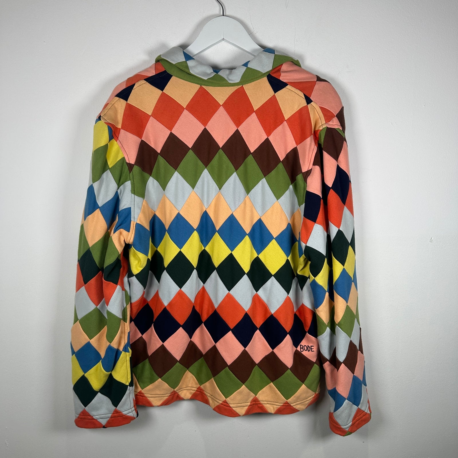 Bode Multicolor Diamond Quilt 1/4 Zip Size M/L