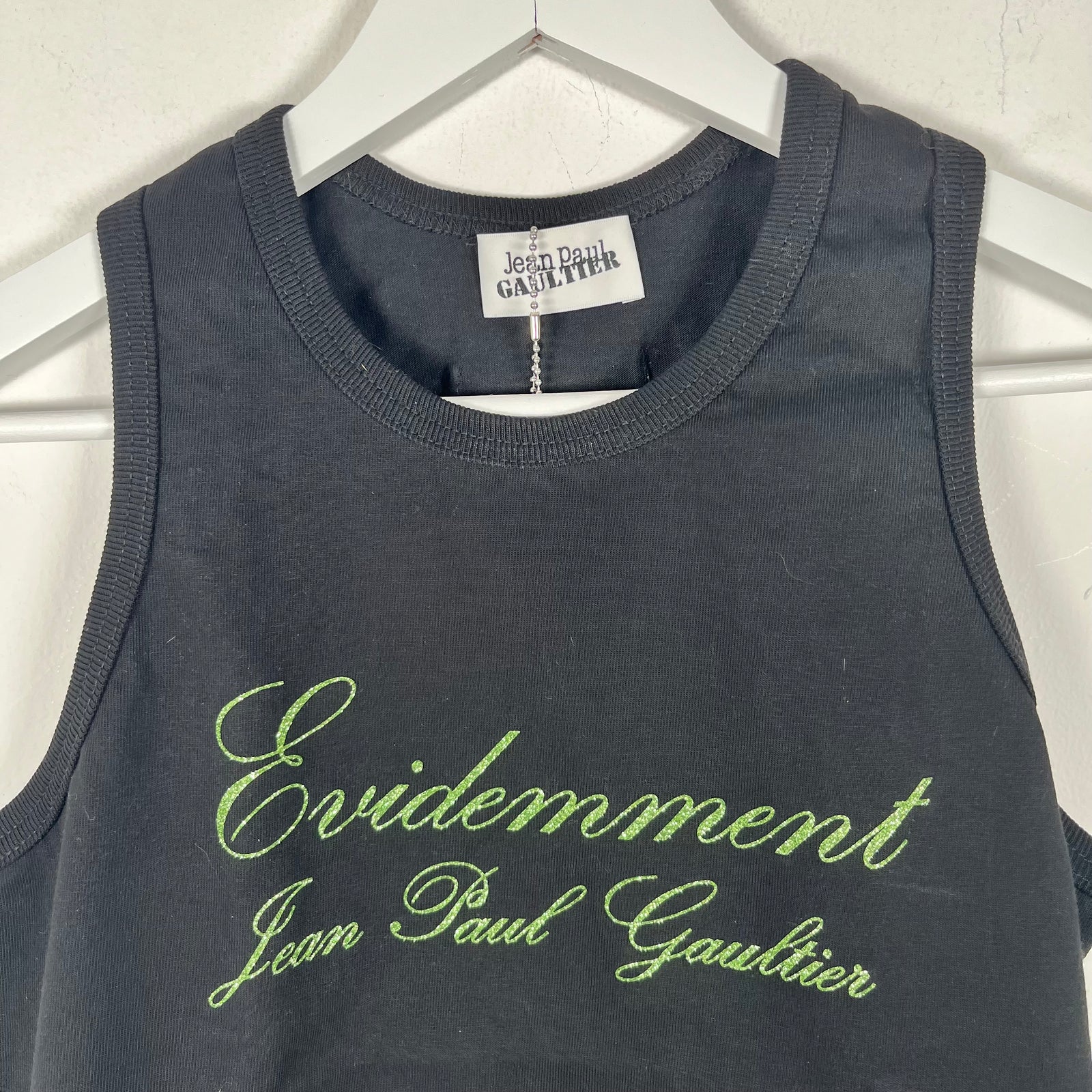 Jean Paul Gaultier Evidemment Black Tank Top Size M