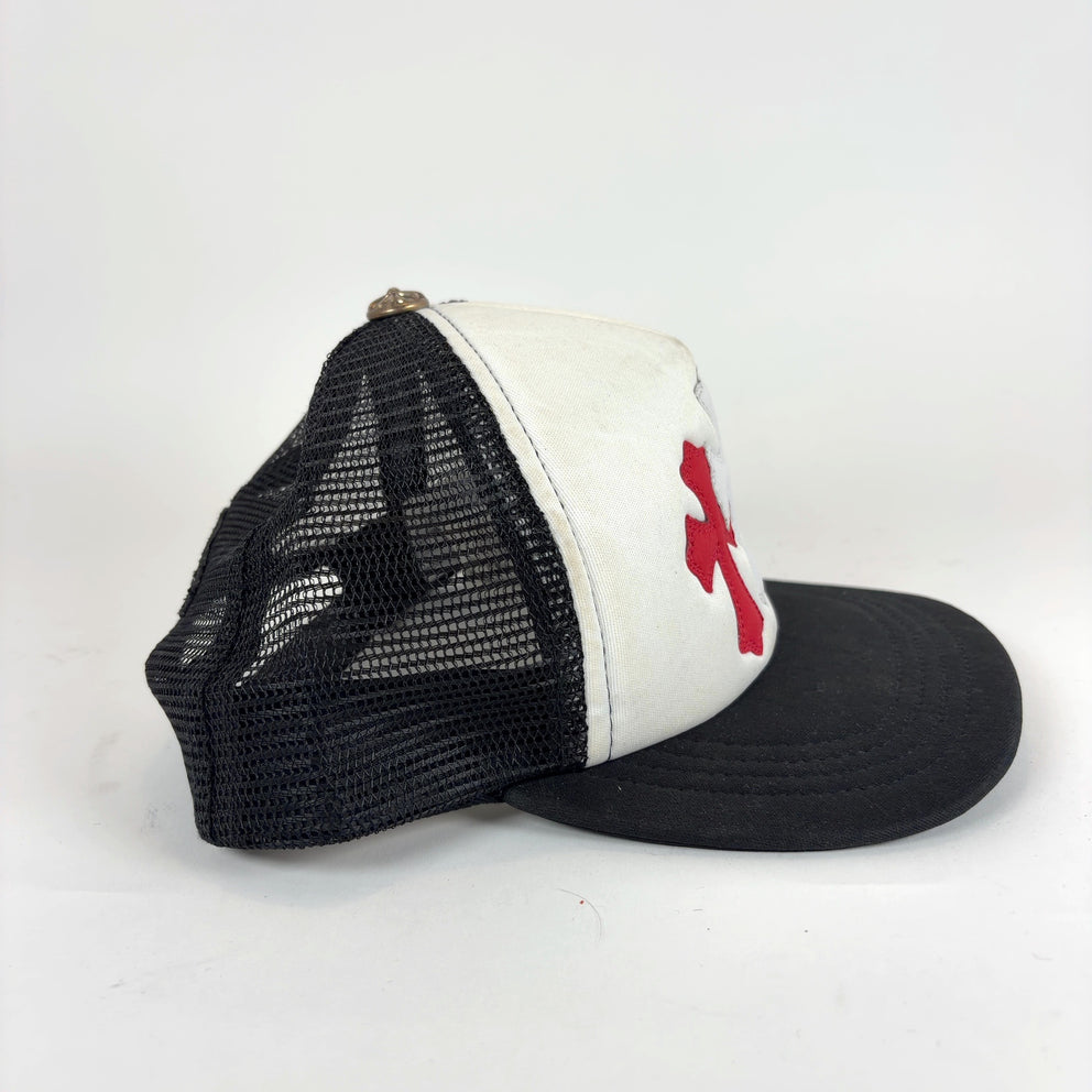 Chrome Hearts RWB Cemetary Cross Patch Trucker Hat