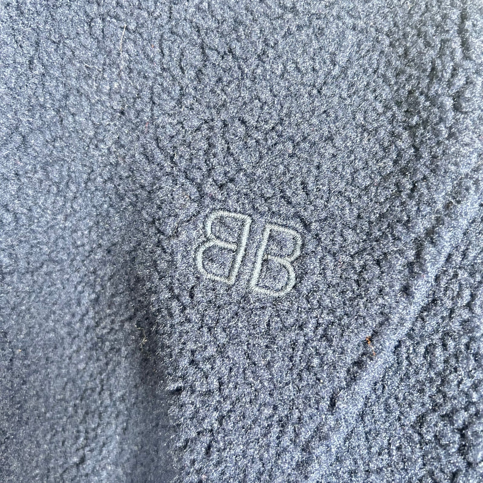 Balenciaga Navy Sherpa Half Zip Jacket Size 48