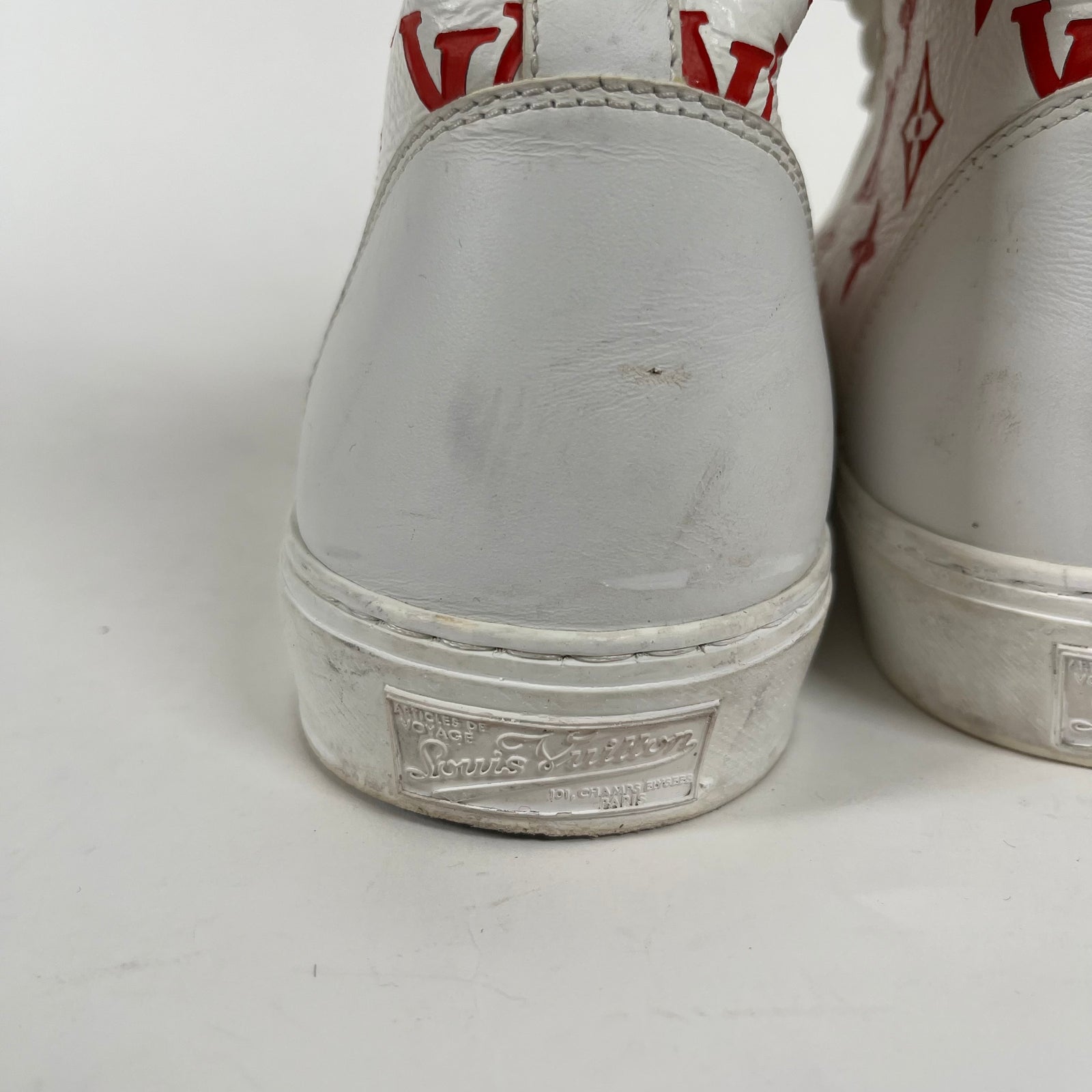 Louis Vuitton Red Monogram Tattoo High Tops LV 9