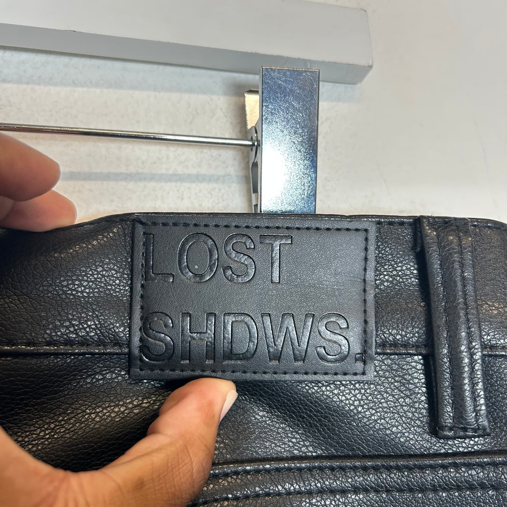Lostshdws Black Leather Pants Size 34