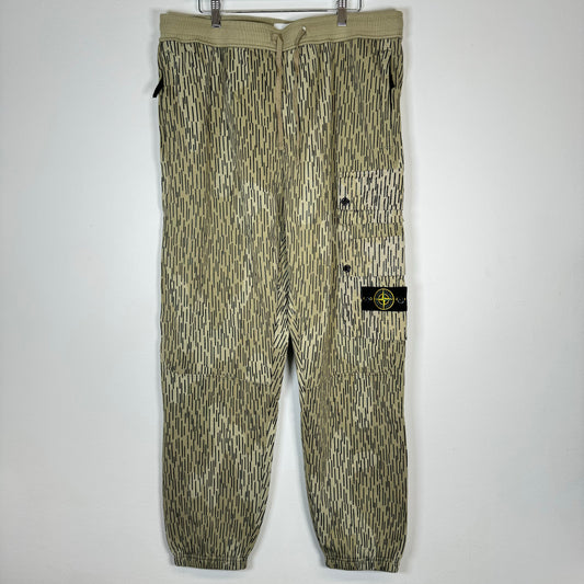 Stone Island Fleece Rain Camo Sweatpants Size 2XL