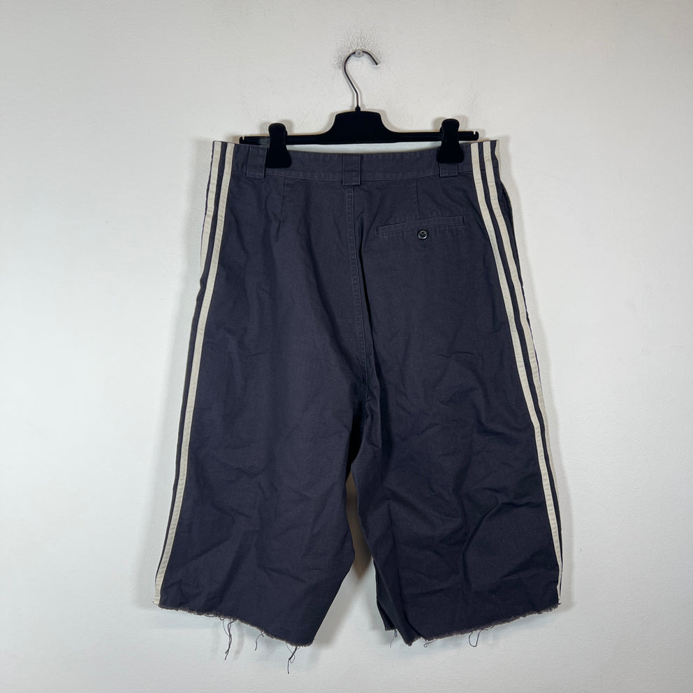 Balenciaga x Adidas Black Striped Ripstop Shorts Size S