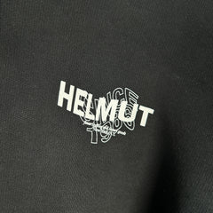 Helmut Lang Distorted Logo Black Hoodie Size M