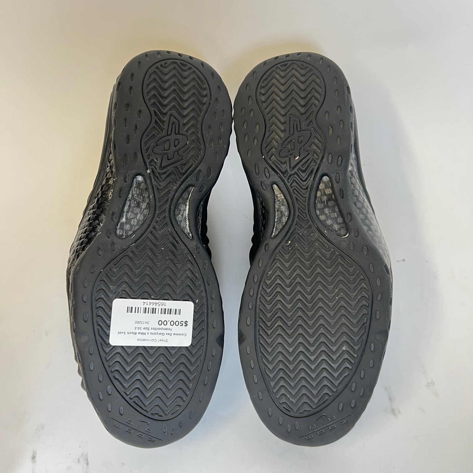 Comme Des Garçons x Nike Black Swirl Foamposites Size 10.5