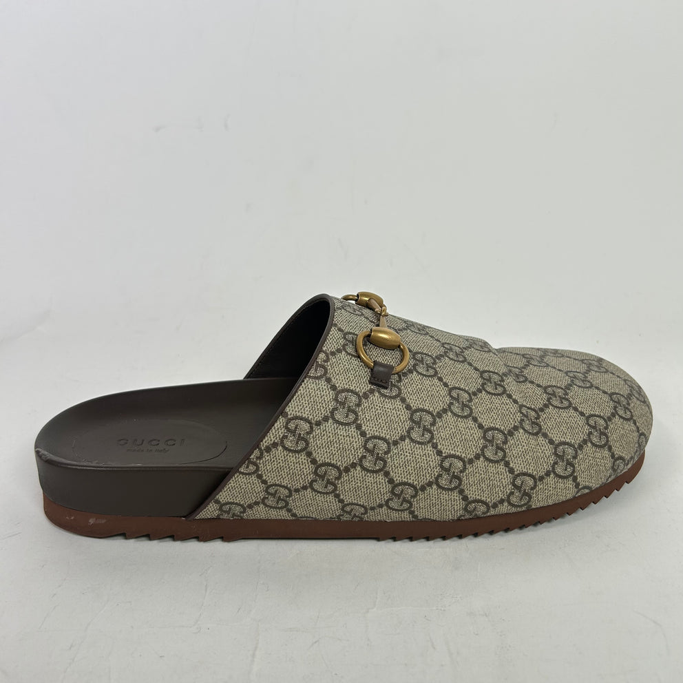 Gucci GG Supreme Horsebit Mules
