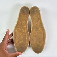 Chanel Interlocking CC Lambskin Espadrilles