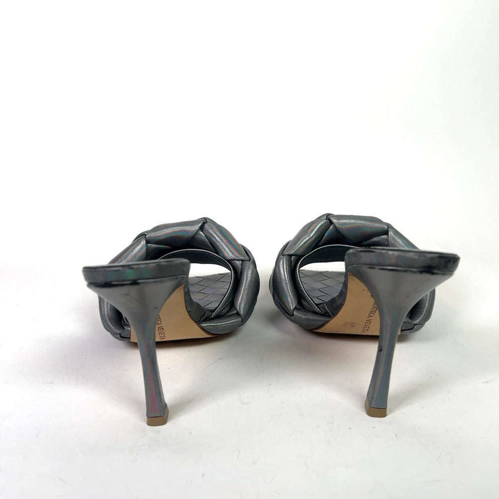 Bottega Veneta Oyster Lido Intrecciato Leather Heels