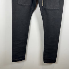 Rick Owens DRKSHDW Waxed Drawstring Creatch Cargo Pants