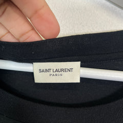 Saint Laurent Black Script Logo T-Shirt Size L