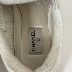 Chanel White CC Trainers Size 45