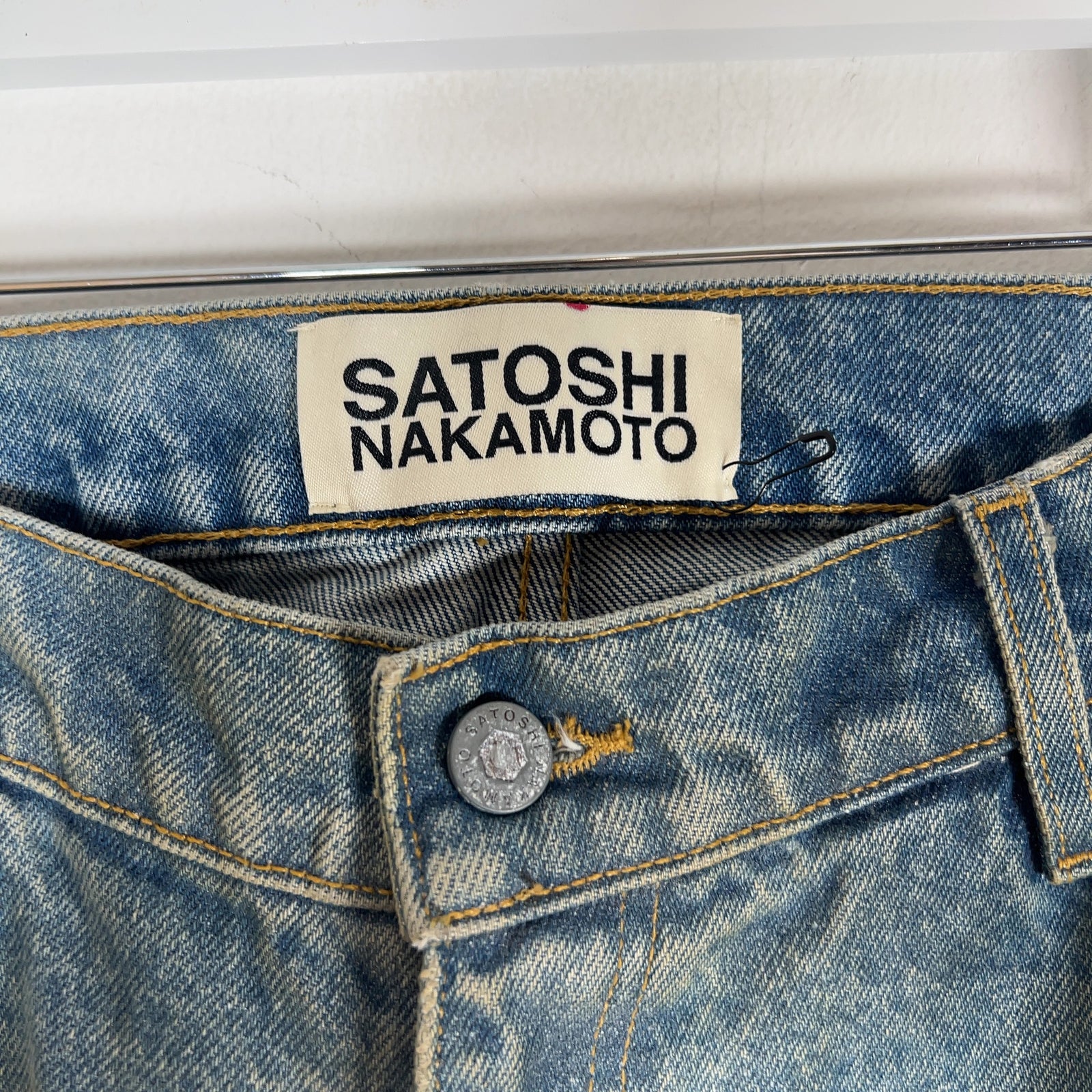 Satoshi Nakamoto Enduro Padded Distressed Lightwash Jeans