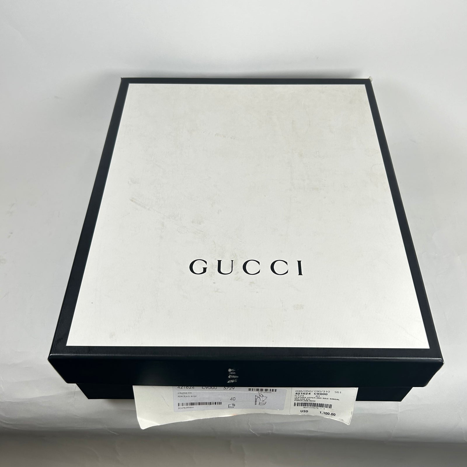 Gucci Beige Leather Malaga Kid Angel T-Strap Platform Pumps Size 40