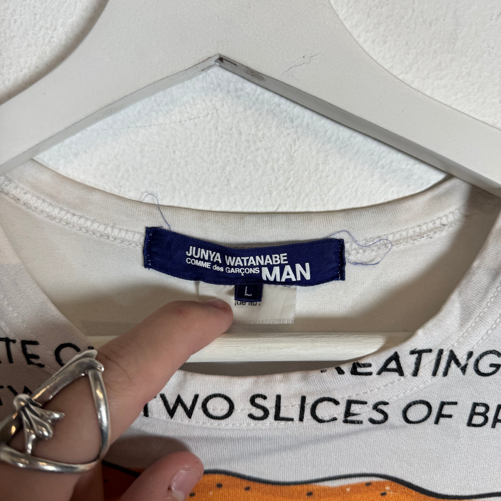 Junya Watanabe White 'Max's Sandwich' Tee Size L
