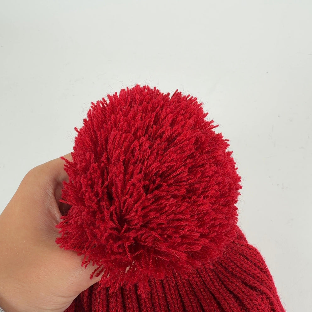 Jean Paul Gaultier Ribbed ”I Heart Gautier” Pom Pom Beanie