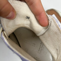 Maison Margiela Purple Canvas Tabi High-Top Sneakers Size 36