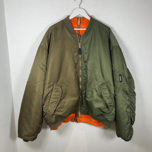 Vetements Double Zipper Oversized Flight Bomber Jacket