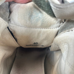 Isabel Marant Beige Leather Suede Bekket Sneaker Size 40