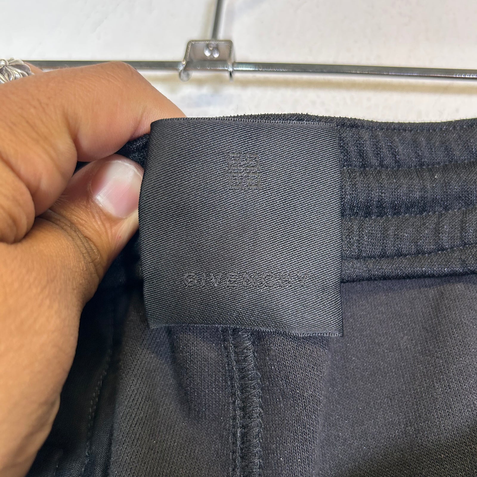 Givenchy Black Logo Jersey Track Pants Size M