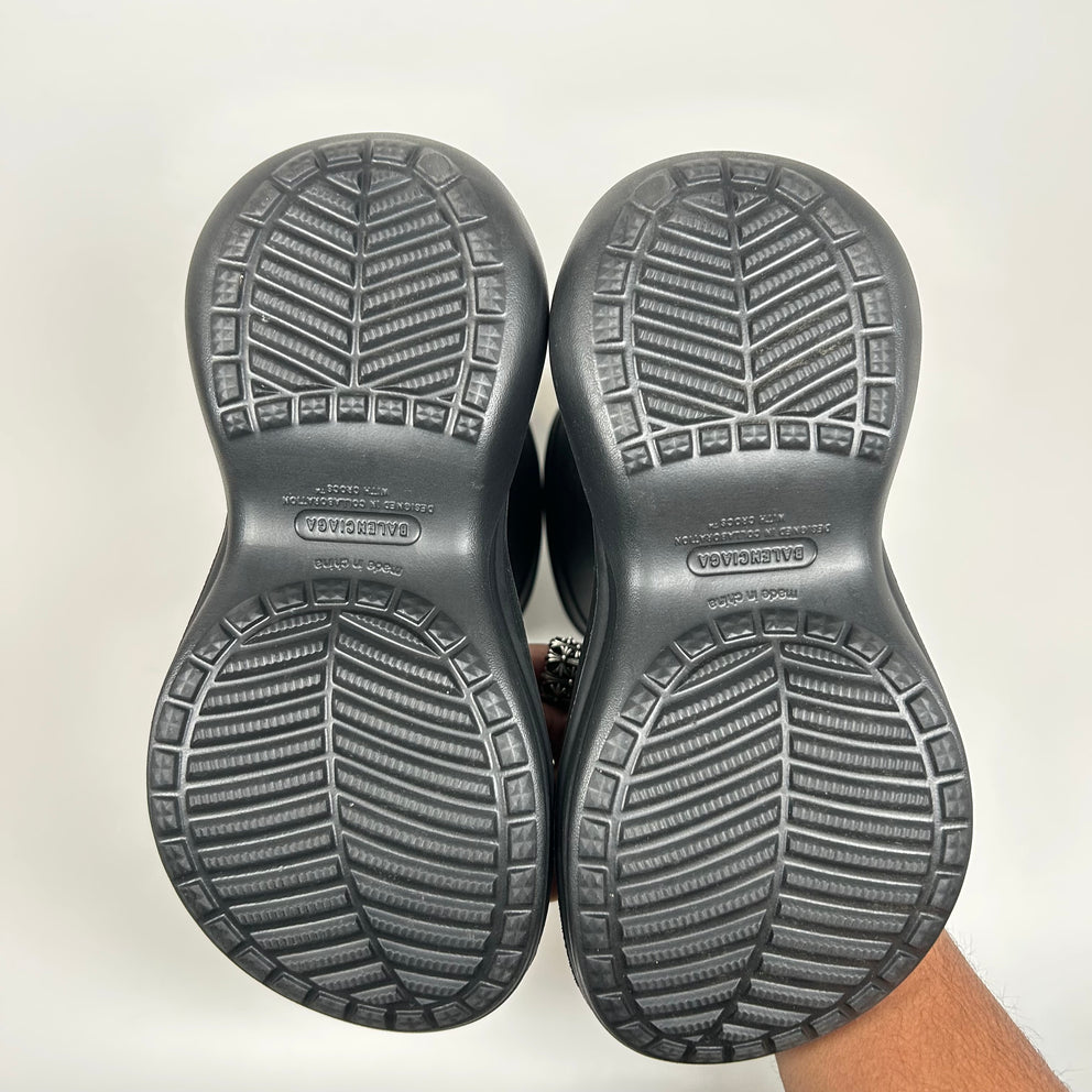 Balenciaga x Croc Black Rubber Boots Size 36